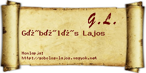 Göbölös Lajos névjegykártya