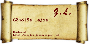 Göbölös Lajos névjegykártya